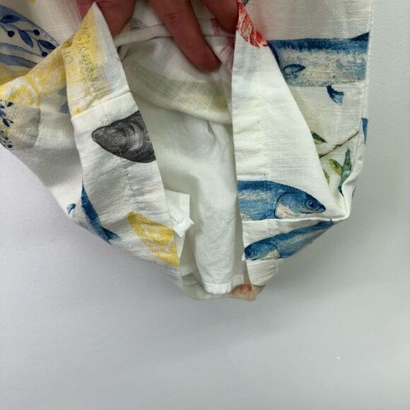 Calypso St. Barth Women’s Novelty Printed Summer Tapas Seafood Linen Blend Pull - Picture 9 of 11